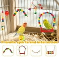 thumbnail image 5 of Bird Toys for Parrots Swing Hanging Standing Chewing Toy Hammock Climbing Ladder Cage for Budgerigar Parakeet Conure Cockatiel Mynah Love Birds Finches, 5 of 10
