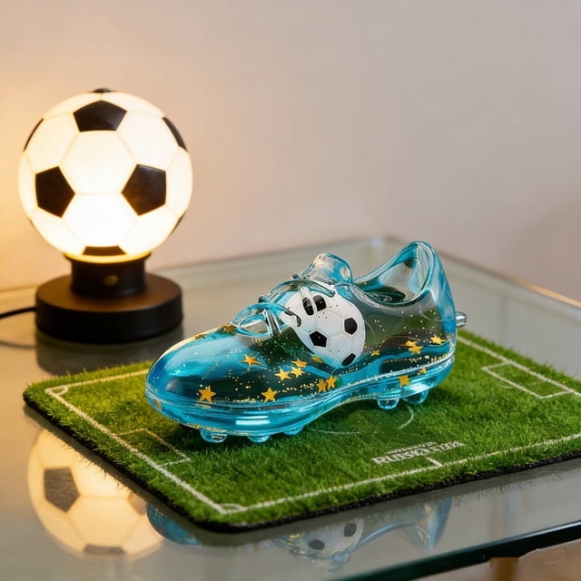 IROINID Decorations for Home Tables,Modern Room Decorations,Soccer Cleats In A Sand Timer Bottle Merchandise for The Office To Help Relieve Stress10ml