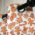 thumbnail image 3 of Ambesonne Christmas Grommet Curtain, Gingerbread Cookie, 50" x 72", Pale Brown and White, 3 of 6
