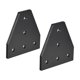 thumbnail image 1 of Placa de unión en forma de T, 60 mm x 60 mm x 4 mm con soporte de unión de 5 agujeros para perfil de aluminio 2020, 2 piezas (negro), 1 of 2