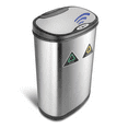 thumbnail image 2 of Nine Stars Automatic Kitchen Trash Can, 13 Gallon Stainless Steel, Motion Sensor Hands-Free Soft-Close Lid Garbage Bin, Silver, 2 of 7