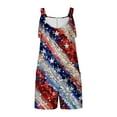thumbnail image 4 of Drses Cute Short Jumpsuits Women Print Rompers One Piece Wide Leg Shorts Overalls Sleeveless Jumpers Pockets, 4 of 6