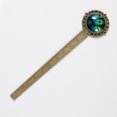 thumbnail image 2 of Peacock feathers Lace Bookmark in Antique Bronze: a Book Mark for Book Lovers, 2 of 5