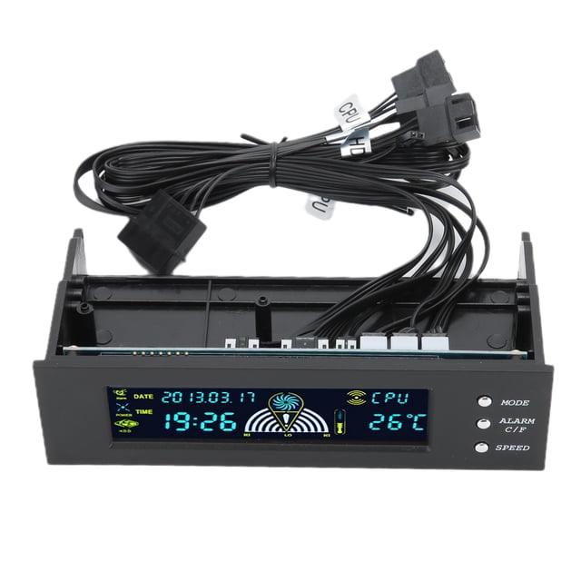 Controlador de Ventilador de Computadora, Detecciónón Inteligente 3 Controlador de Velocidad del Ventilador Reduzca la Pantalla de tiempo de Ruido para hdd para sys para cpu