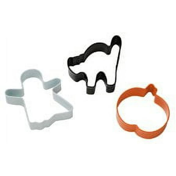 Wilton Ghost, Pumpkin, and Cat Metal Cookie Cutters