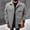 Gray, variant on Men's Long Sleeve Snap Button Down Wool Blend Work Shirt Jacket Tweed Utility Shacket with Flap Pockets Big and Tall Size S-3XL Gray