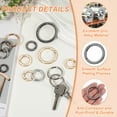 thumbnail image 3 of Uxcell Spring O Rings, Metal Round Clips Flat Trigger Keyrings Snap Buckle Clasps for Keychains and Bags Black 1.6 Inch, 3 of 7