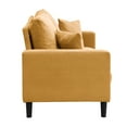 thumbnail image 4 of 74" Modern Upholstered Sofa Couch,Comfy 3 Seater Sofa with 2 Pillows for Living Room Bedroom Apartment,Orange, 4 of 7