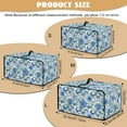 thumbnail image 7 of Renewold Toaster Oven Protector Easy Clean Microwave Oven Air Fryer Cover Dust Protection Polyester Kitchen Countertop Appliance Protector, 18.5 x 14.5 x 9 Inches, Butterfly Flower Blue, 7 of 7