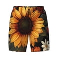 thumbnail image 4 of Lsque Mens Swim Trunks Sunflower Floral Butterfly Pattern - Bathing Suit Compression Liner - Beach Swim Shorts Swimwear - (S-3XL) - Stretch Quick Dry -Medium, 4 of 9