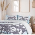 thumbnail image 6 of Ambesonne Vintage Beach Duvet Cover Sets, Hawaiian Island, 2-King, Pale Blue Purpleblue, 6 of 7
