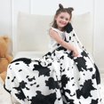 thumbnail image 3 of 1 Piece 40x60 Inch Cow Print Fuzzy Throw Blanket Flannel Fleece Soft Warm Plush Couch Bed, 3 of 6