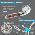 thumbnail image 4 of LED Shower Head with Handheld,High Pressure Shower Head with Hose,Holder & PTFE Tape etc,3 Water Temperature-Controlled Water Saving Filtered Shower Head for Dry Hair& Skin, 4 of 5