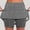 Gray, variant on Women's Yoga Pants Striped Mini Skorts Plus Size Cute Elastic High Waist Skort Summer Wide Leg Short Skirt with Pockets