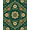 Green, Pattern 2, variant on ODIKA 4'x6' Machine Washable Non-Slip Area Rug, Aristocratic Bloom Heirloom High Traffic Rug, Green, 455512