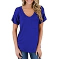 thumbnail image 3 of T-shirt à Manches Courtes et Col Rond pour Femmes, 3 of 3