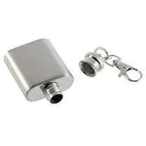 ACDANC 1 oz Mini Pocket Stainless Steel Wine Bottle Whiskey Liquor Hip Flask Screw Cap Silver