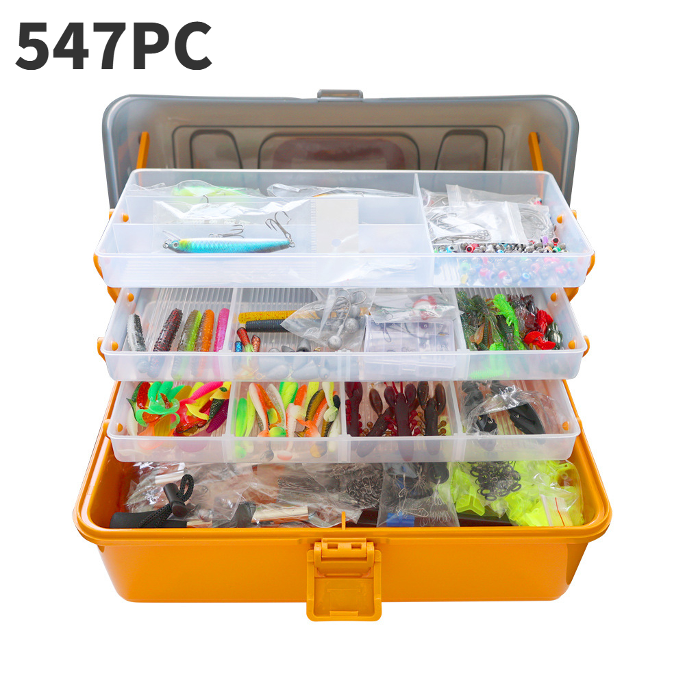 Arcticwind Fishing Accessories Kit, 547 PCS Fishing Lures Kit, Fishing Tackle Box, Lifelike Artificial Lures for Saltwater Freshwater Fishing, Includes Crankbaits, Spoon, Hooks Other Access