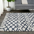 thumbnail image 5 of JONATHAN Y LONDON SHAG 3 x 5 Area Rug, Algaida Moroccan Diamond - Beige/Navy, SHG104B-3, 5 of 8