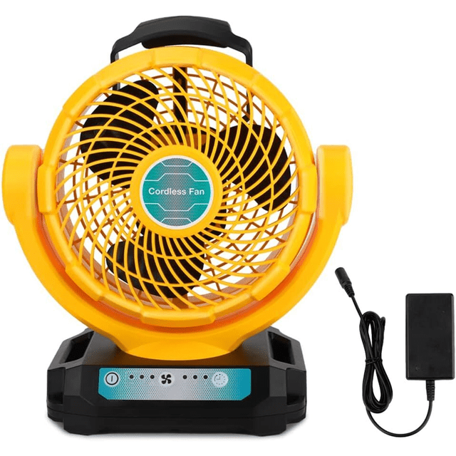 Portable Jobsite Fan Cordless For Dewalt 14.4V-20V Max Li-Ion Battery Workshop