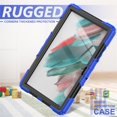 thumbnail image 7 of SaniMore for Samsung Galaxy Tab A8 (SM-X200/X205) 10.5" 2022 Case, 3 Layers Multi-Functional Cover Built-in Pencil Holder Shoulder & Hand Strap Kickstand Shockproof Protective Shell, Blue, 7 of 7