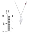 thumbnail image 4 of Lightning Bolt Charm Necklace with Gemstone, 4 of 6