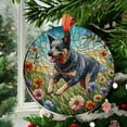 thumbnail image 2 of Australian Cattle Dog Glass Suncatcher  Heeler Floral Window Decor Gift for Dog Mom, Herding Dog Lovers, Farmhouse Pet Memorial, Ornament 2025, Holiday Decoration, 2025, Holiday, 2 of 5