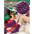 thumbnail image 3 of EBMORE Medias Pantuflas Para Mujer Moradas, Peludas, Cálidas y Acogedoras de Forro Polar, 3 of 6
