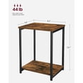 thumbnail image 2 of Side Tables Set of 2 Small End Table Nightstand for Living Room Bedroom Rectangle Brown and Black, 2 of 8