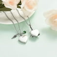thumbnail image 6 of 2 Pack Birthstone Cremation Jewelry Heart Urn Necklace for Ashes for Women Men Human Angel Wing Urn Memorial Necklace, 6 of 7