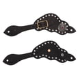 thumbnail image 1 of Sangles de Spur, 9.8 Po Cuir de Vache Strass Robuste Durable Fermoir en Métal Longueur Réglable Sangle Vintage Travail Exquis Sangles de Spur pour Femmes, 1 of 8