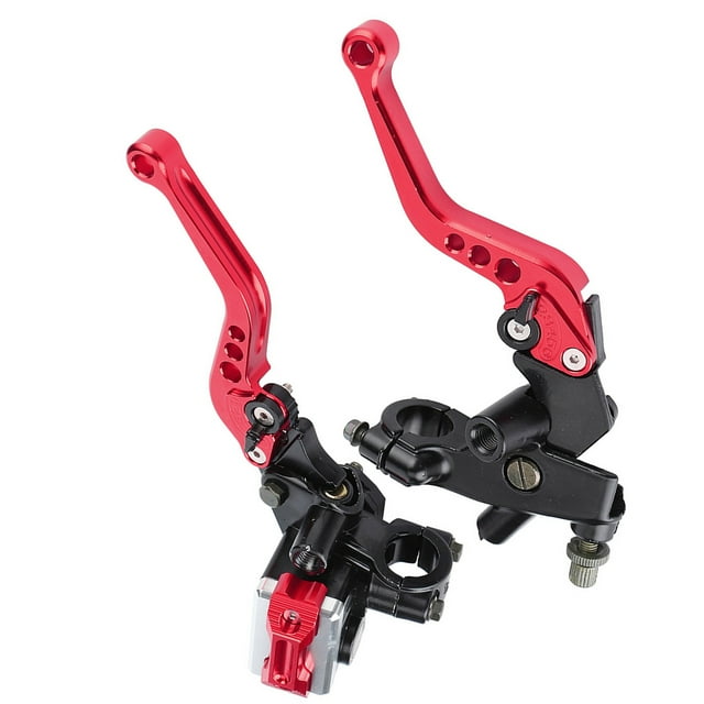 Motorcycle Brake Master Cylinder Levers, Universal Fit 7/8inch Handlerbar, Adjustable CNC Aluminum Reservoir Kit