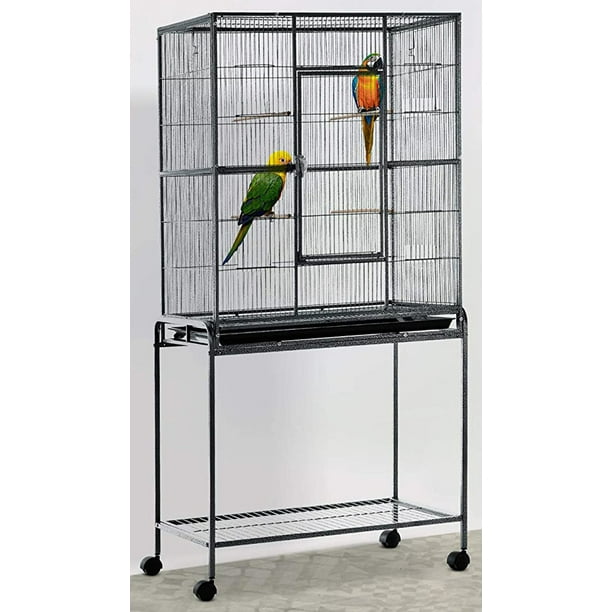 54" LARGE Wrought Iron Flight Breeder BirdHouse Cage Side Breeding