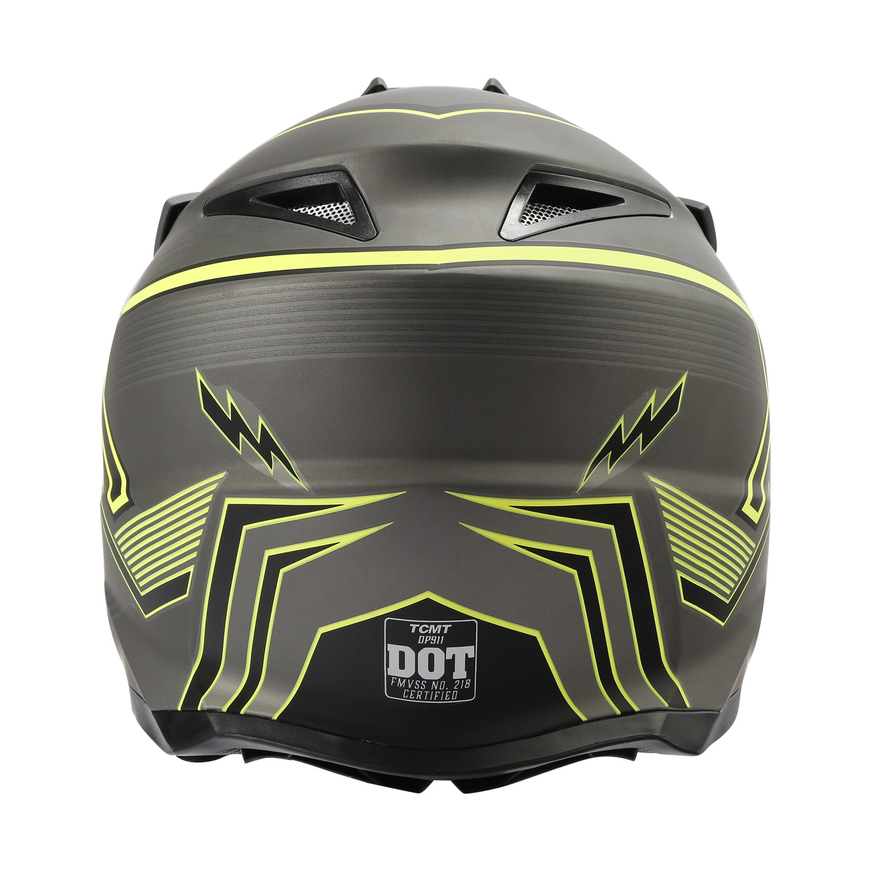 TCMT DOT Dirt Bike Helmet Full Face Adult Motorcross Helmet for Atv Offroad Street Dirt Bike Gray XL Size