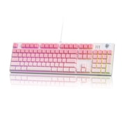MageGee MK-Storm Mechanical Gaming Keyboard, Pink White, RGB Backlit, N-Key Rollover