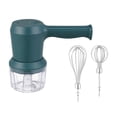 thumbnail image 1 of Picadora de ajo eléctrica, cortadora de verduras eléctrica, machacador de especias, recargable por USB, ajustable en 5 velocidades para carne, crema y Verde oscuro, 1 of 8