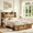 Dark Brown01, variant on Gewnee Full Size Bed Frame with Storage Headboard – Built-in Charging Station (USB & Outlets),LED Ambient Lights,Bookcase Shelf,Wood Platform,No Box Spring Needed,Dark Brown