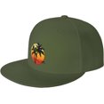 thumbnail image 1 of Palm Tree Logo Baseball Hats for Men Adjustable Dad Hat Gift for Men/Women Flat Bill Visor Snapback Hat, 1 of 8