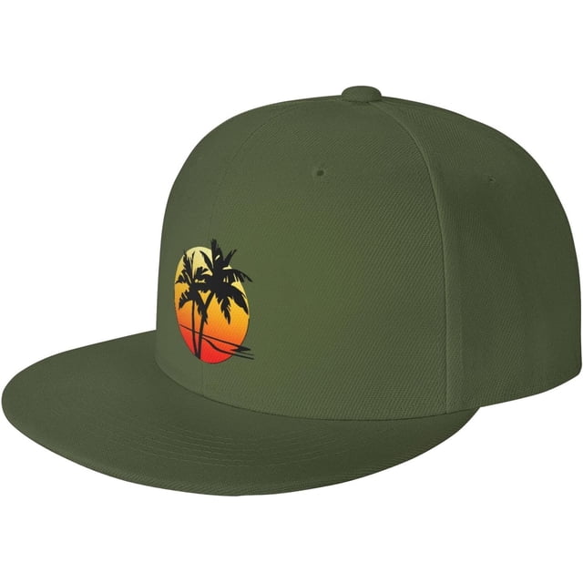 Palm Tree Logo Baseball Hats for Men Adjustable Dad Hat Gift for Men/Women Flat Bill Visor Snapback Hat