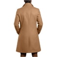 thumbnail image 6 of Danhjin Trench Coats for Men Long Open Front Lapel Long Jackets Long Sleeve Fall Winter Overcoats Business Casual Going out Fashion Outwear, 6 of 7