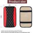 thumbnail image 4 of Cojín para consola central, protector universal de cuero impermeable para reposabrazos, accesorios cómodos para decoración de coche, aptos para la mayoría de coches, vehículos, SUV (rojo), 4 of 4