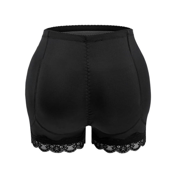 Compression Shaping Shorts Lace Trim Butt Enhancer High Waist Slimming Design Shapewear Panties Underwear for Women color XL