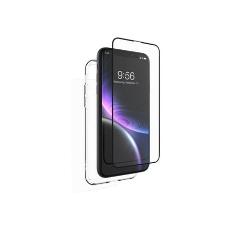ZAGG InvisibleShield Glass+360 - Screen protector for cellular phone - glass - frame color black - for Apple iPhone XR