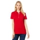 thumbnail image 1 of Polo Tommy Hilfiger liso de manga corta color escarlata para mujer, 1 of 3