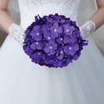 thumbnail image 6 of 10 Pcs Purple Hydrangea Silk Fake Flowers, Full Artificial Flowers Heads with Stems for DIY Home Wedding Bridal Shower Baby Shower Shop Party Decor, 6 of 7