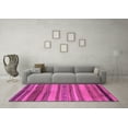 thumbnail image 3 of Ahgly Company Indoor Round Abstract Pink Modern Area Rugs, 7' Round, 3 of 4