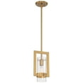 thumbnail image 6 of Possini Euro Design Camden Brass Mini Pendant 7" Wide Modern Open Rectangle Clear Glass Fixture for Dining Room Kitchen Island, 6 of 9
