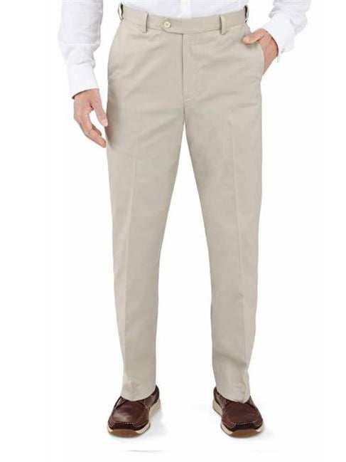 28 Inseam Mens Plain Front Cotton 