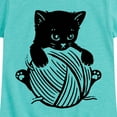 thumbnail image 3 of Instant Message - Cat Yarn Kid - Toddler & Youth Girls Short Sleeve Graphic T-Shirt, 3 of 6
