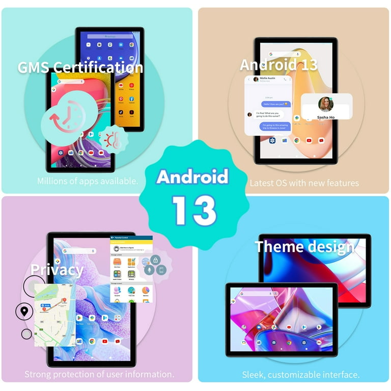 10 inch Tablet Android 13 Tablets, Quad-Core Tablet PC, 8GB RAM, 128GB ROM, 512GB Expand, 8000mAh, 1280x800 HD IPS Touch Screen, 2MP+8MP, Wifi, Dual 10 inch Tablet Android 13 Tablets, Quad-Core Tablet PC, 8GB RAM, 128GB ROM, 512GB Expand, 8000mAh, 1280x800 HD IPS Touch Screen, 2MP+8MP, Wifi, Dual